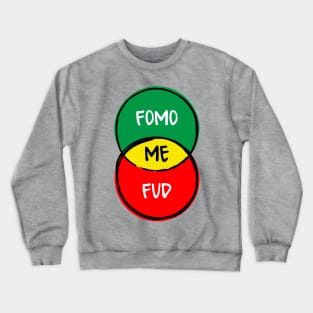 crypto – funny Venn diagram – FOMO, FUD and me Crewneck Sweatshirt